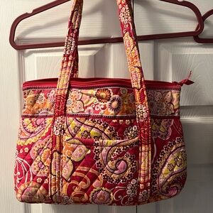 Vera Bradley Red and Pink Floral Tote